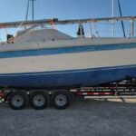 Sailboat on trailer